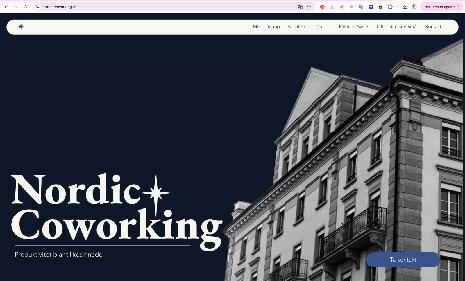 Forsiden til Nordic Coworking